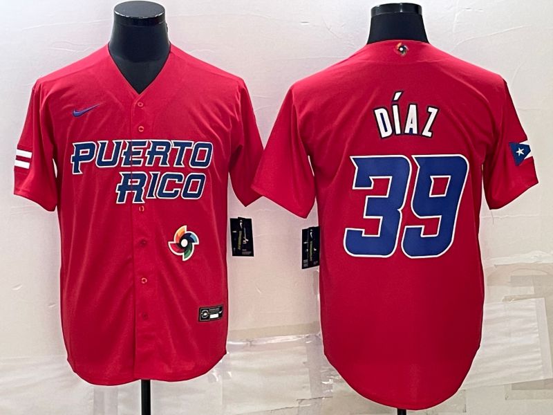 Men 2023 World Cub #39 Diaz Red Nike MLB Jersey7